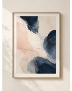 Azure Drift — Abstract Canvas 90×120