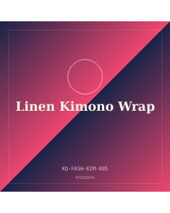 Linen Kimono Wrap — Ink Blue