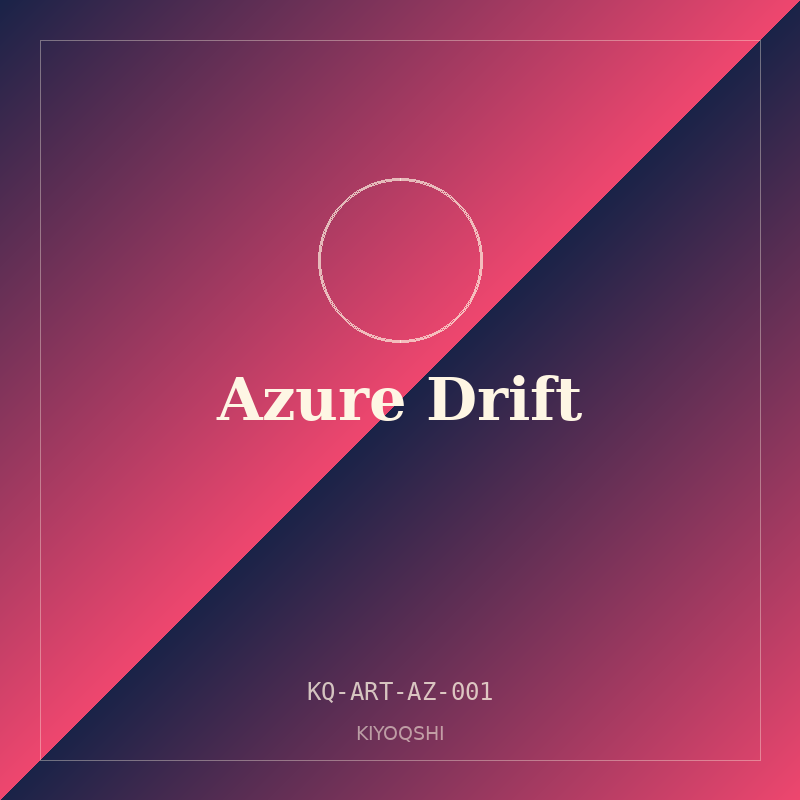 Azure Drift abstract canvas in studio